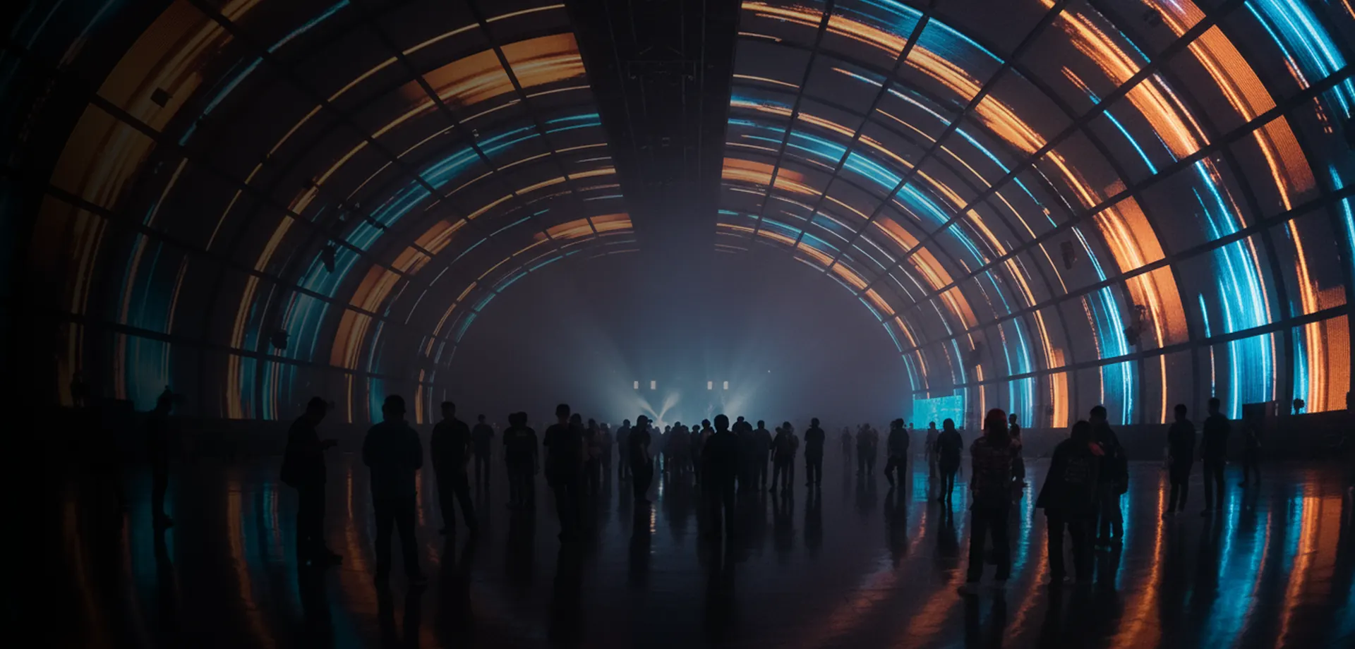 Immersive tunnel installation at Porsche Design Tower Bangkok